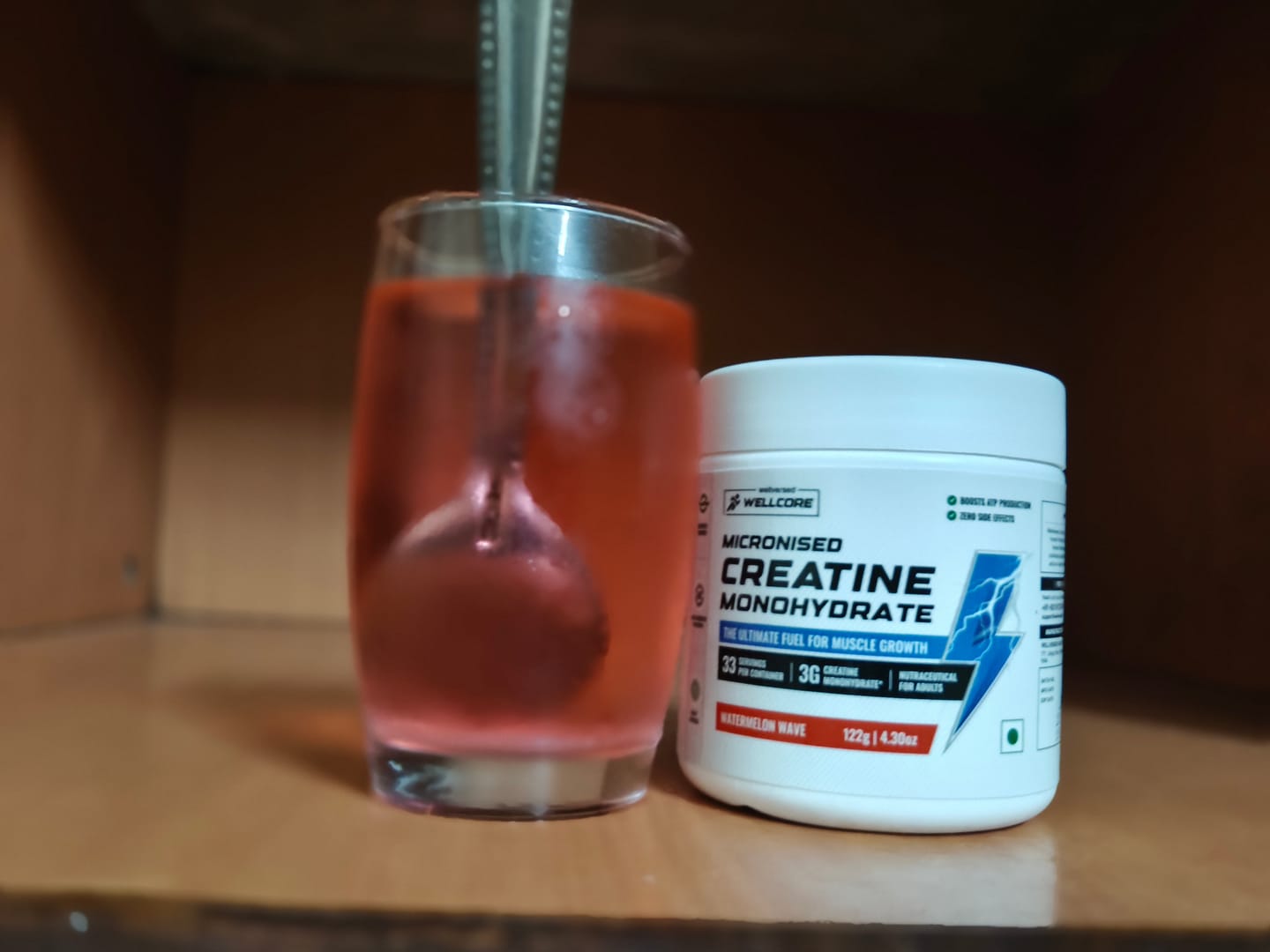 Customer photo review of Wellcore - Pure Micronised Creatine Monohydrate | Watermelon Wave (122g, 33 servings)