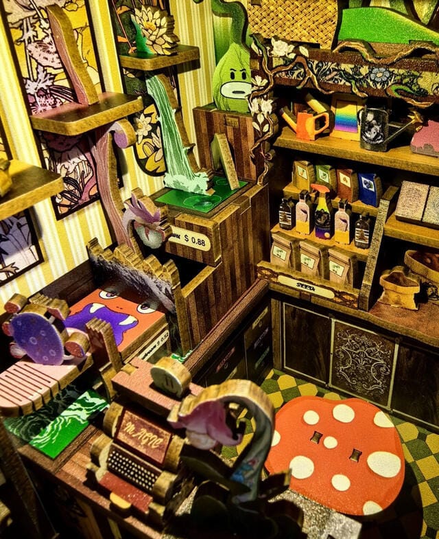 Customer photo review of DIY Book Nook Kit - Fantasy Plant Shop