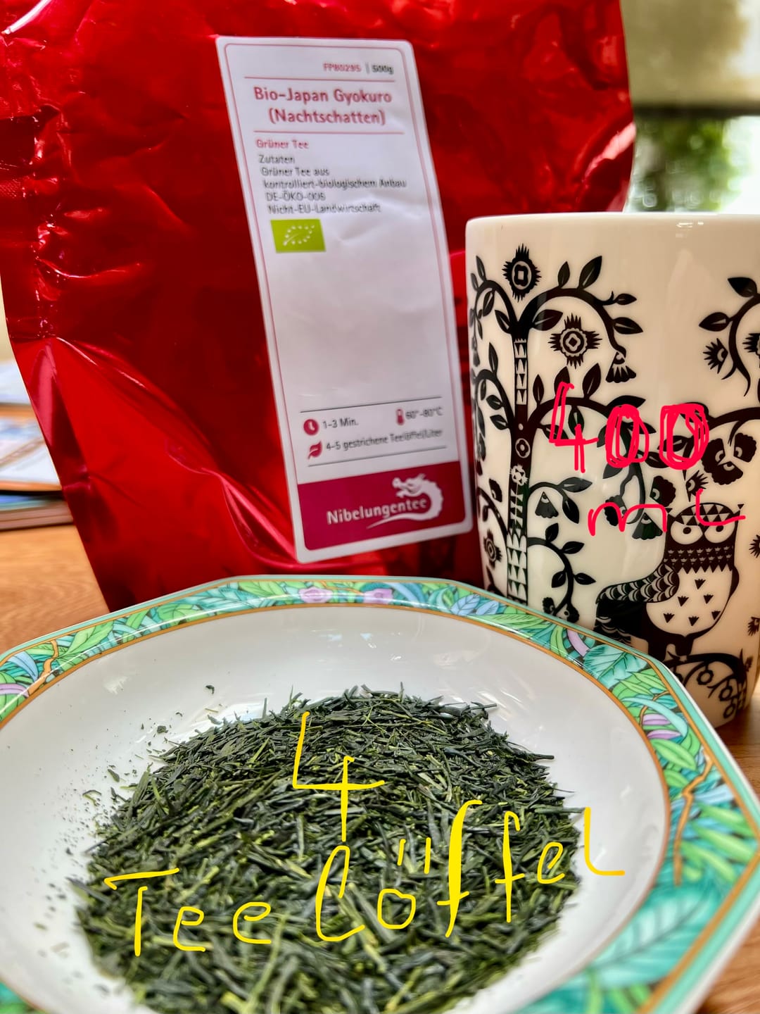 Customer photo review of Bio-Japan Gyokuro (Nachtschatten)