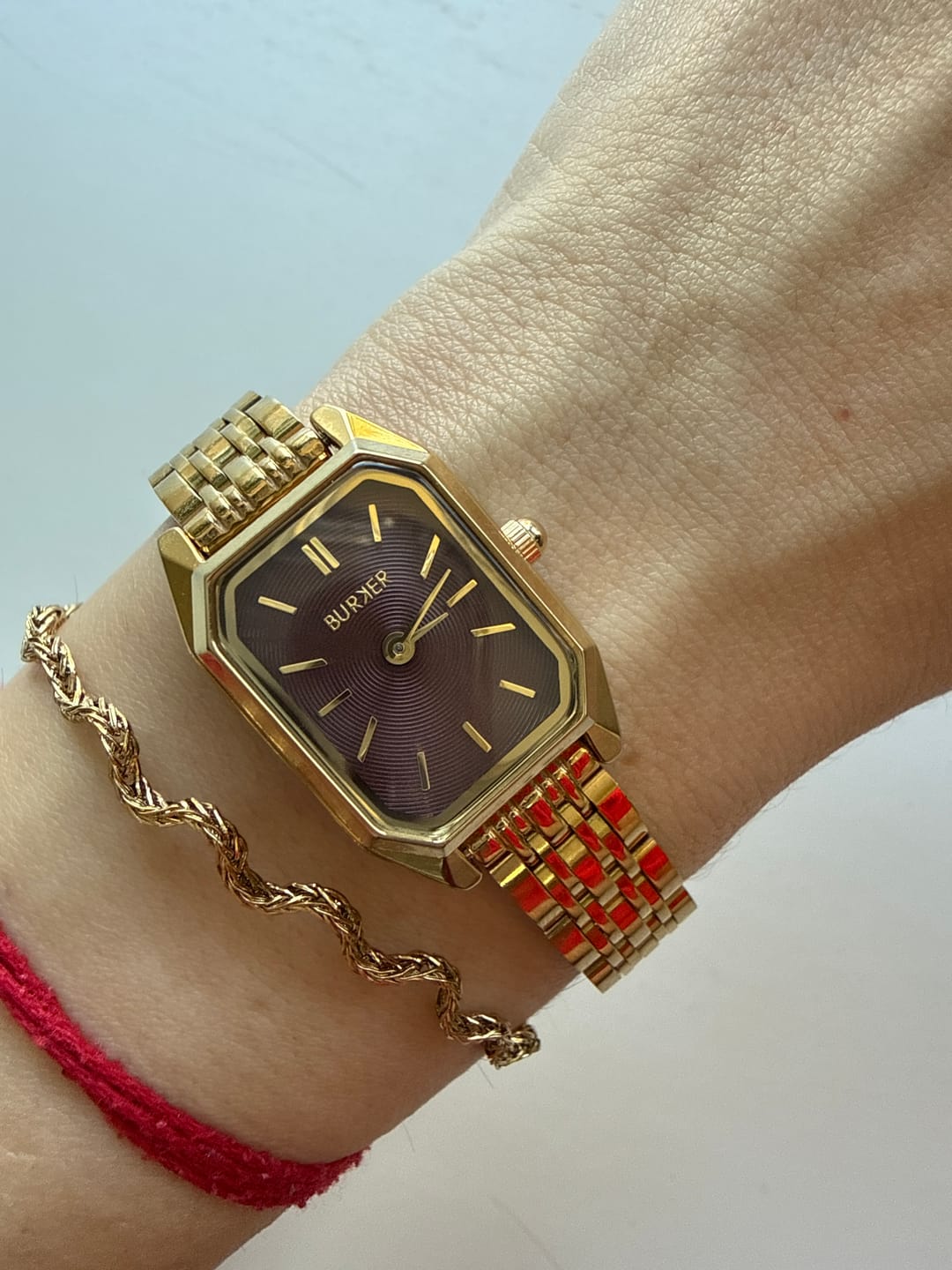 Customer photo review of Isabell Petite Gold Burgundy