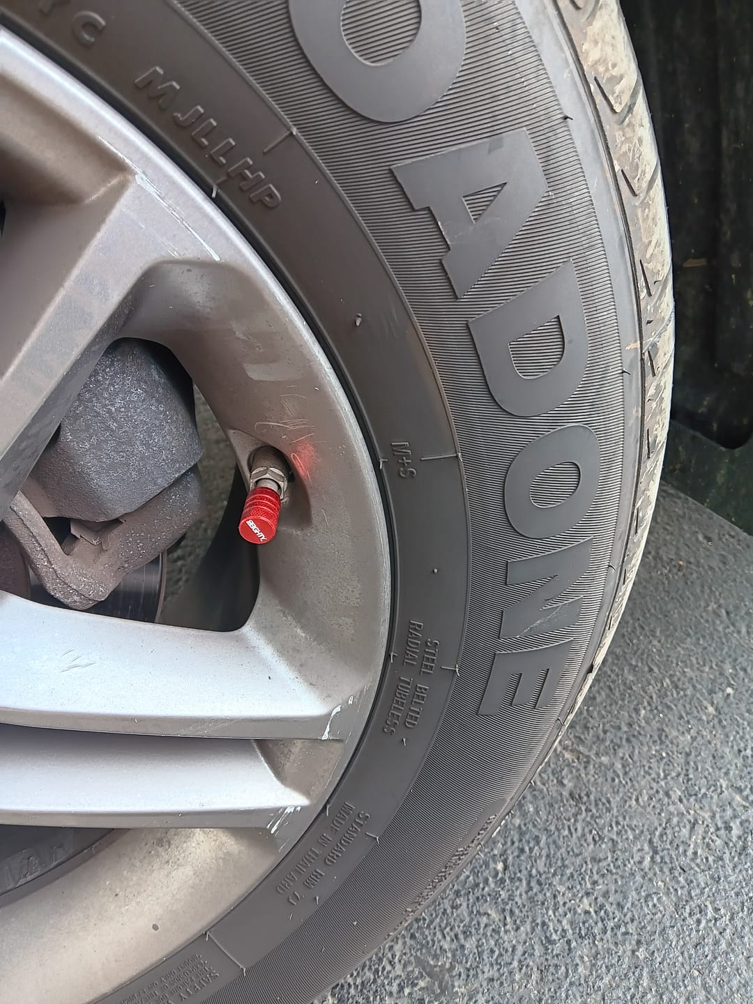 Customer photo review of 80Eighty® Red Valve Stem Caps
