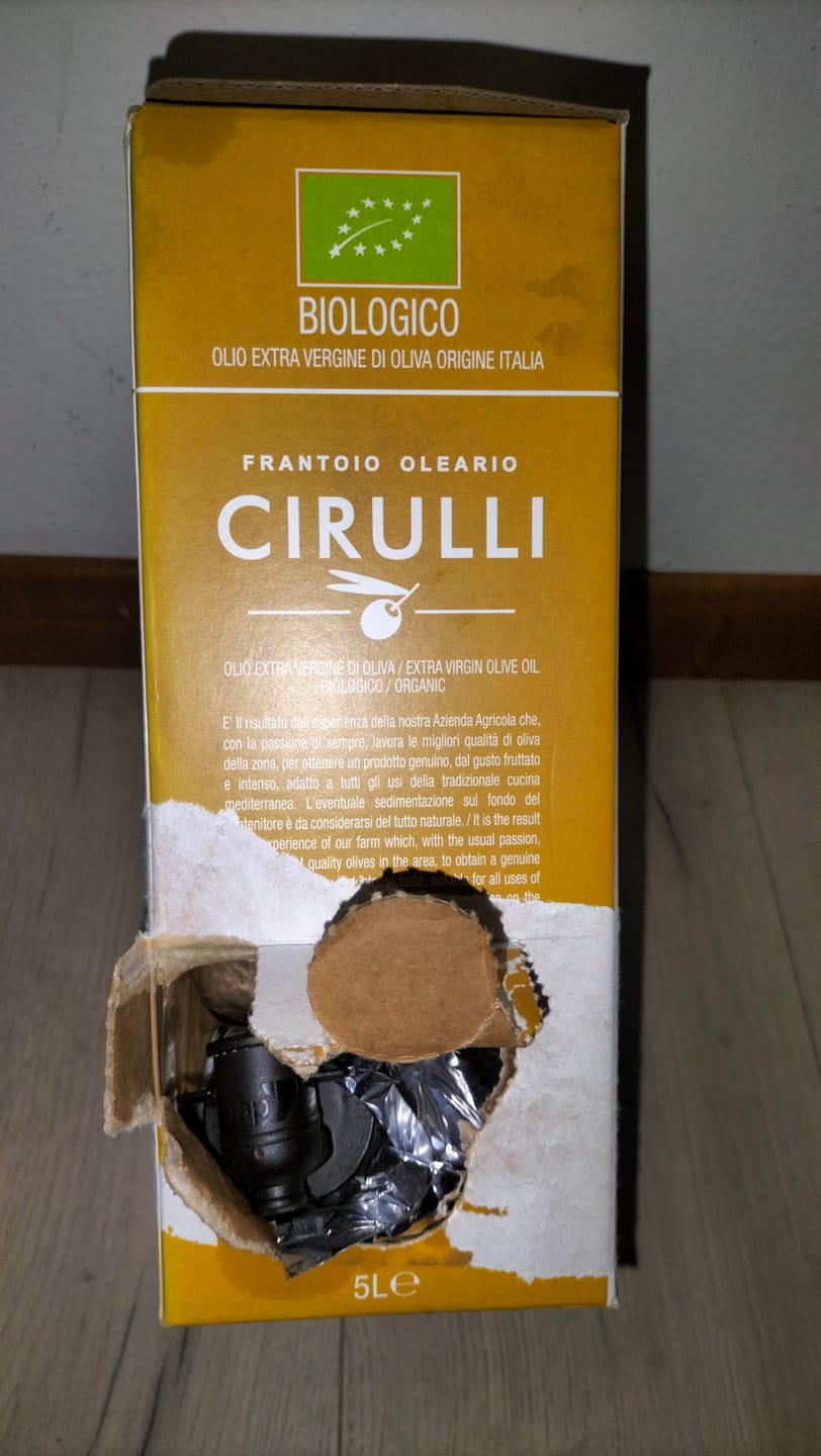 Customer photo review of Bag in box di olio extravergine Biologico • 5 Litri