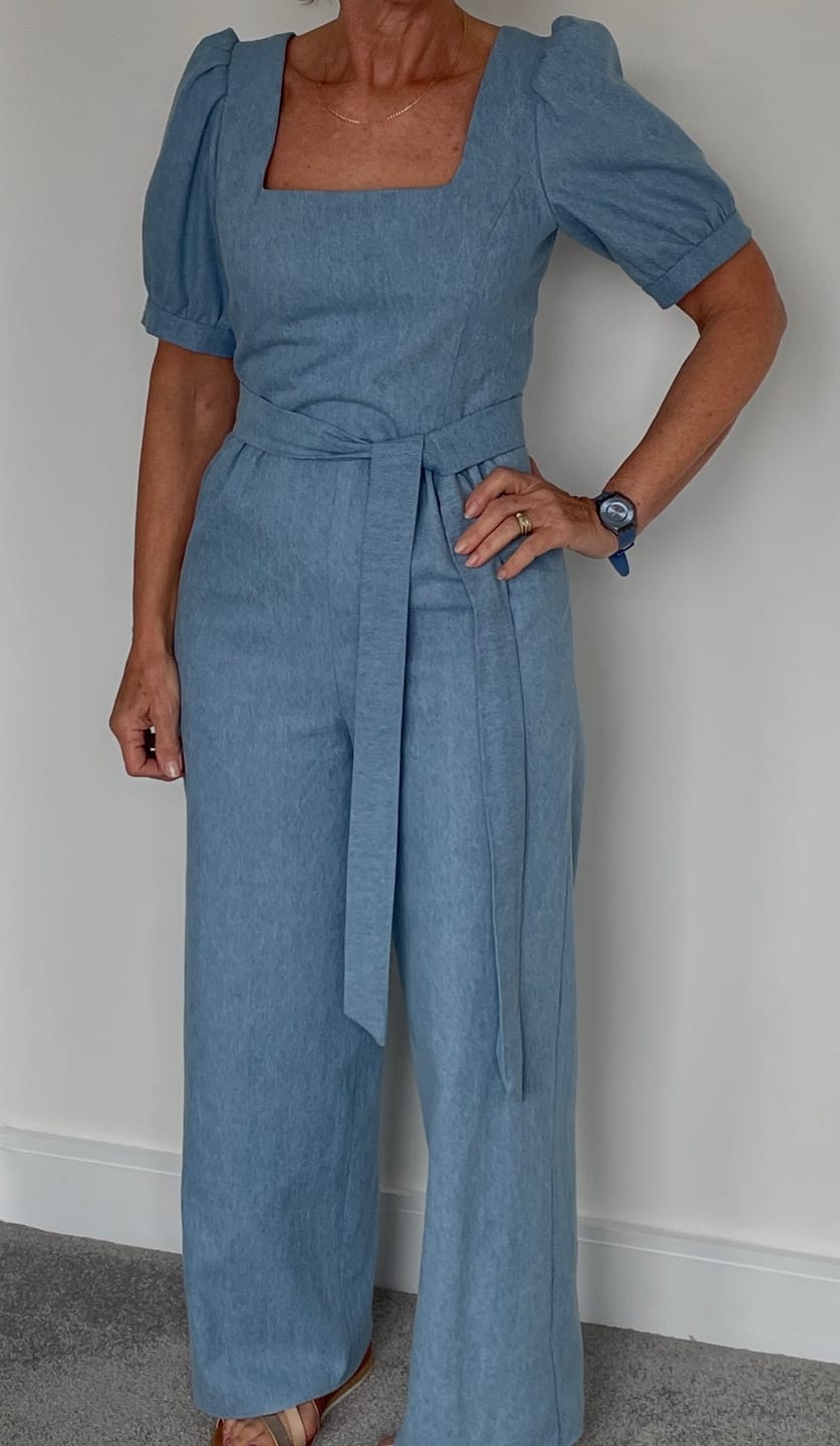 Customer photo review of 8oz Washed Denim Fabric