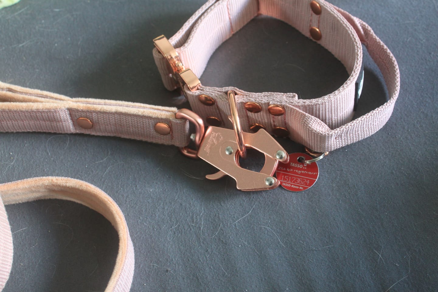 Customer photo review of Guard Leash Rose Edition Pastel Beige - Väktarkoppel med extra handtag