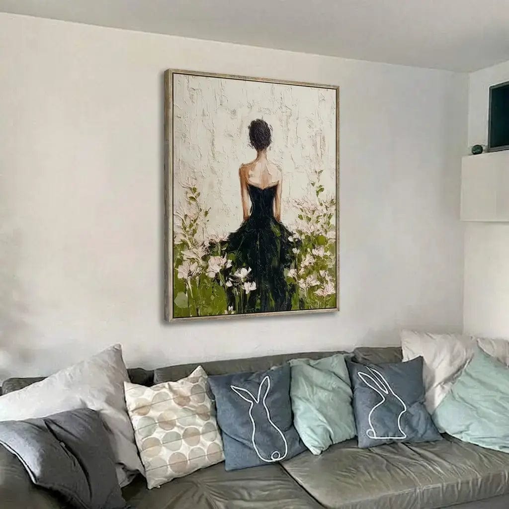 Customer photo review of Impressionist Lady in Black Gown