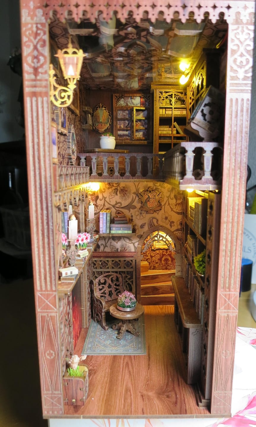 Customer photo review of DIY Book Nook Kit - Eternal Bookstore