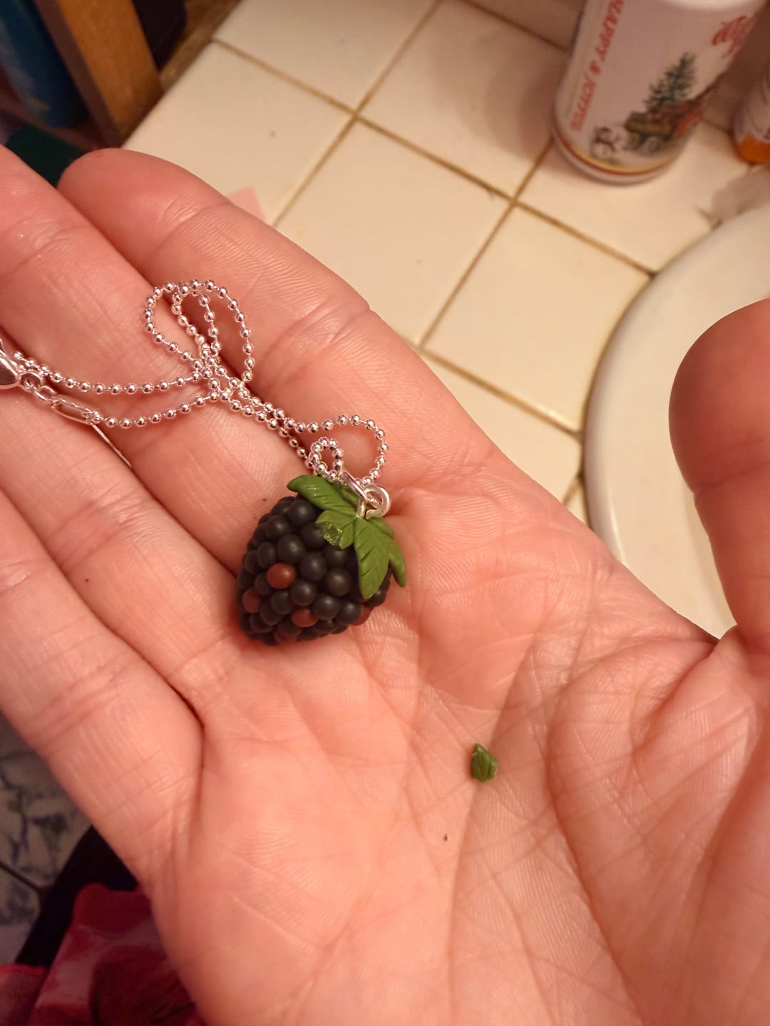 Customer photo review of Boysenberry Fruit Necklace - Quarterly Limited Collection