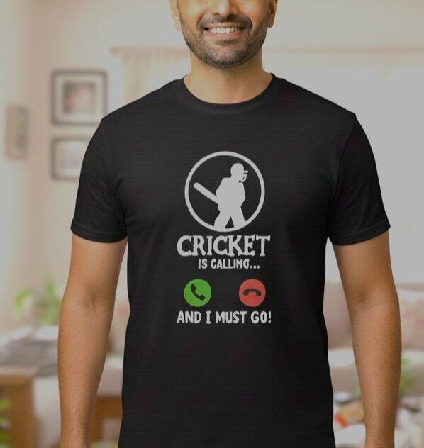 Customer photo review of Cricket Is Calling Unisex Relaxed Fit T-Shirt