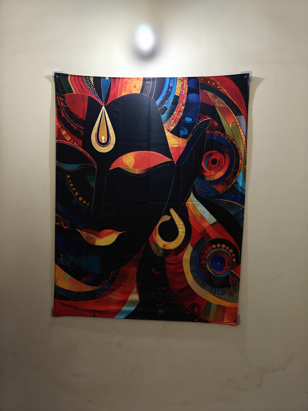 Customer photo review of Shiva in Stillness Fabric Wall Tapestry