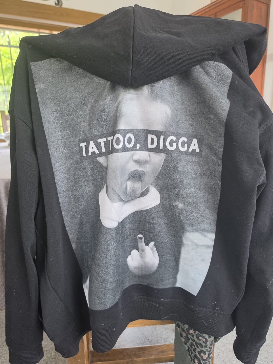 Customer photo review of Tattoo, Digga - Heavy Oversized Backprint Zipper