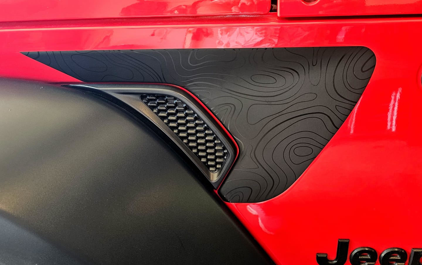 Customer photo review of Premium Fender Vent Decal Set | Black Topo - fits Wrangler JL & Gladiator JT