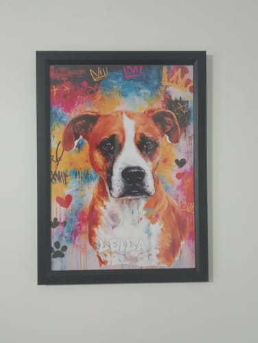 Customer photo review of Personalised Poster With Dog or Cat - Graffiti