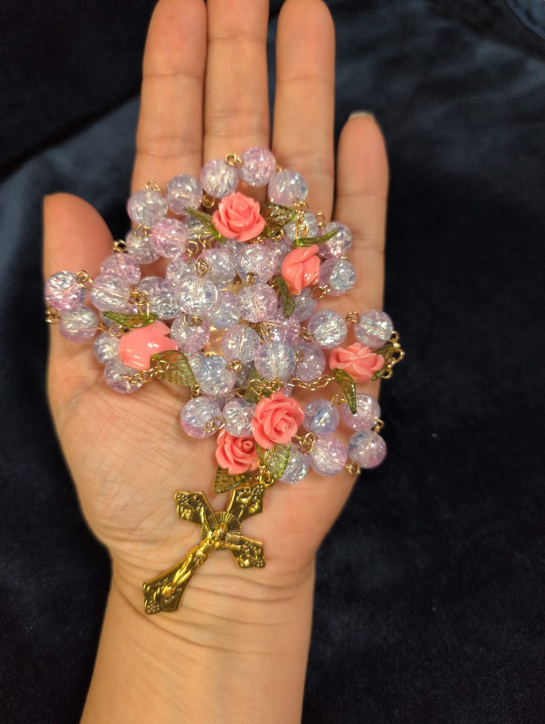 Customer photo review of FREE Today: Virgin Mary with Rose-Accented Rosary: Timeless Faith & Floral Faith Symbol