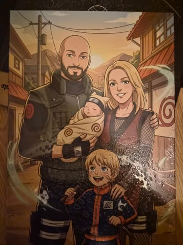 Customer photo review of Portrait Naruto personnalisé | À partir de ta photo