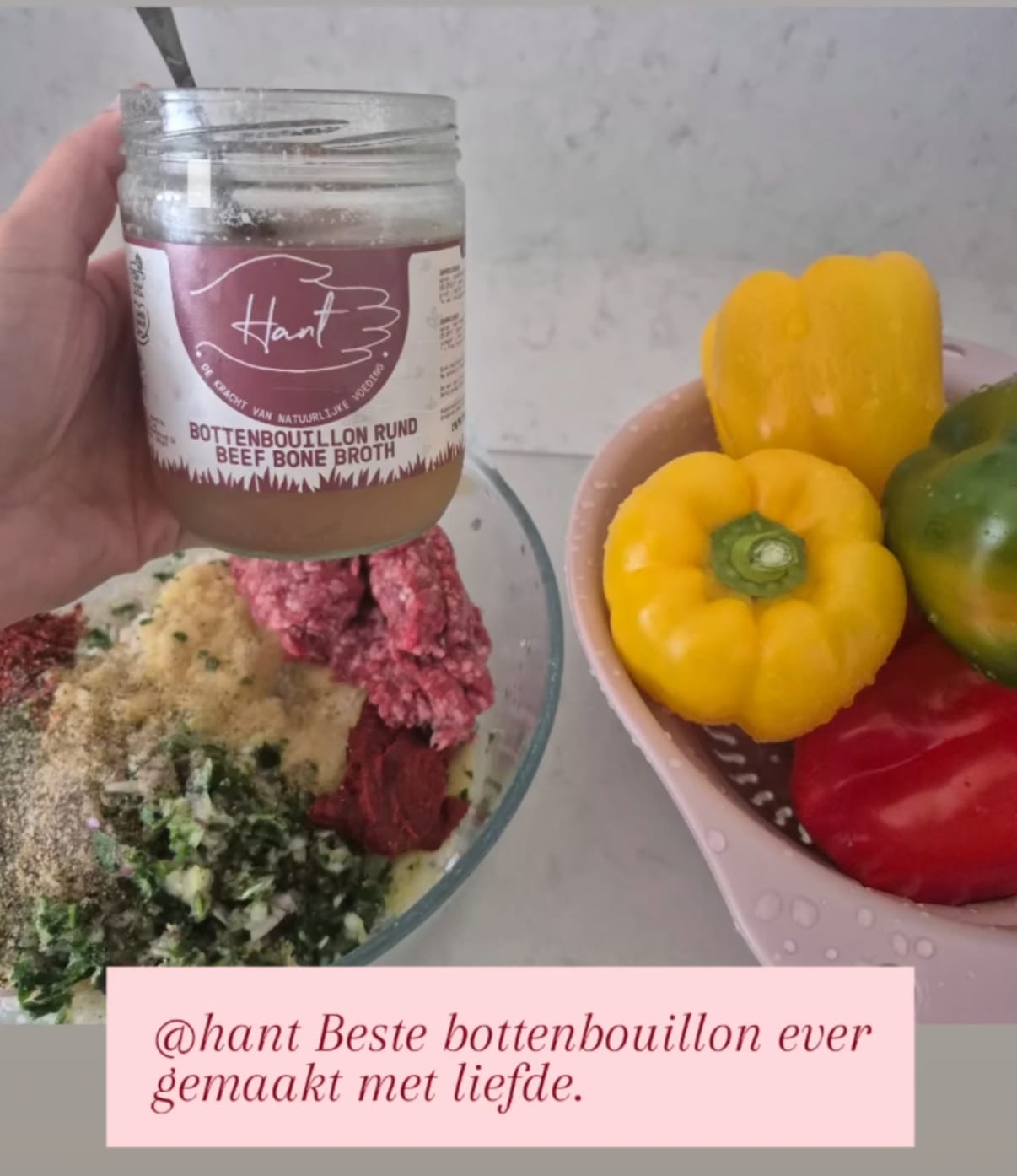 Customer photo review of Bottenbouillon - Rund - Bone Broth - Halal - Collageen - 400mL