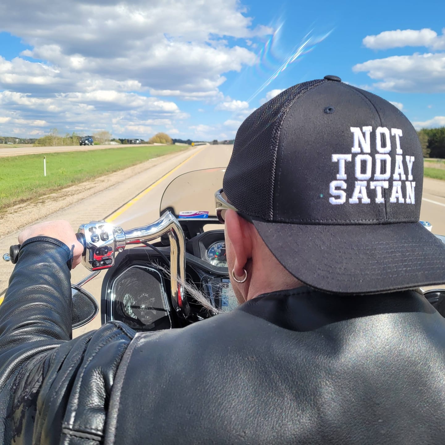 Customer photo review of Not Today Satan Hats