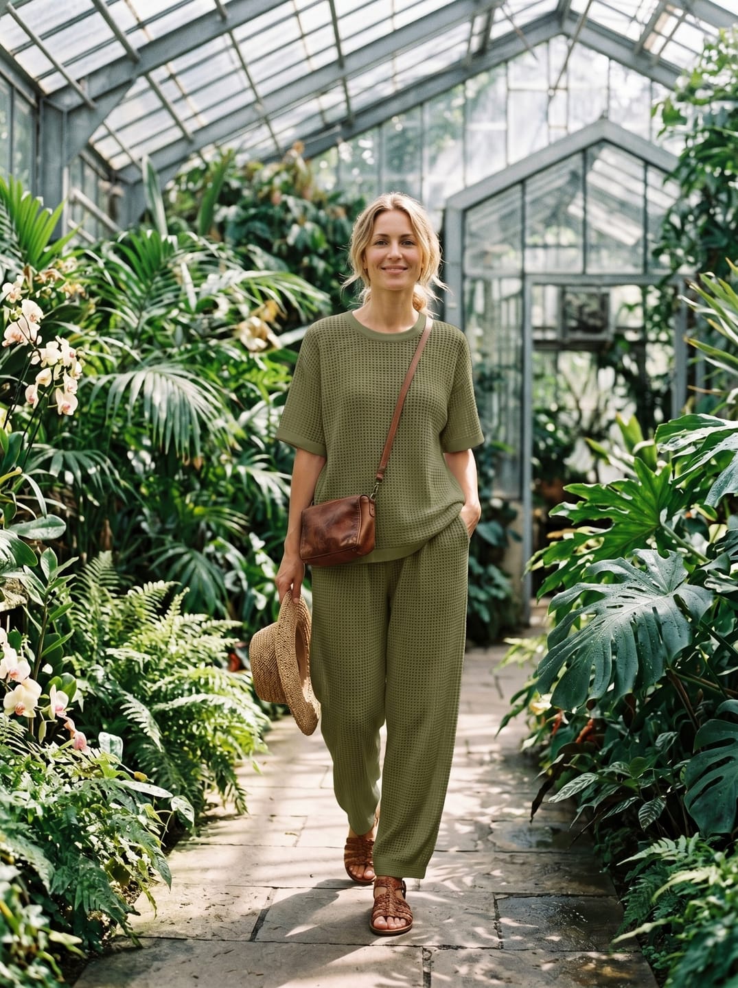 Customer photo review of Women's Waffle Casual Two-Piece Set