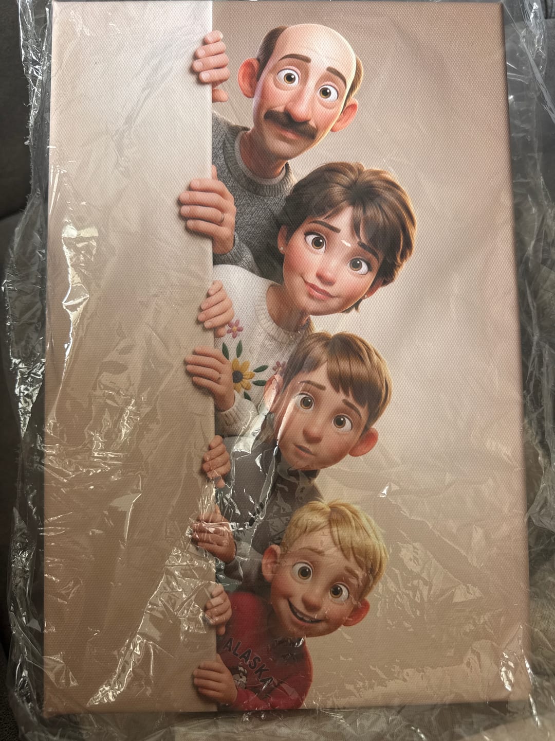 Customer photo review of Personalisierte Leinwand - Animiert hinter der Wand