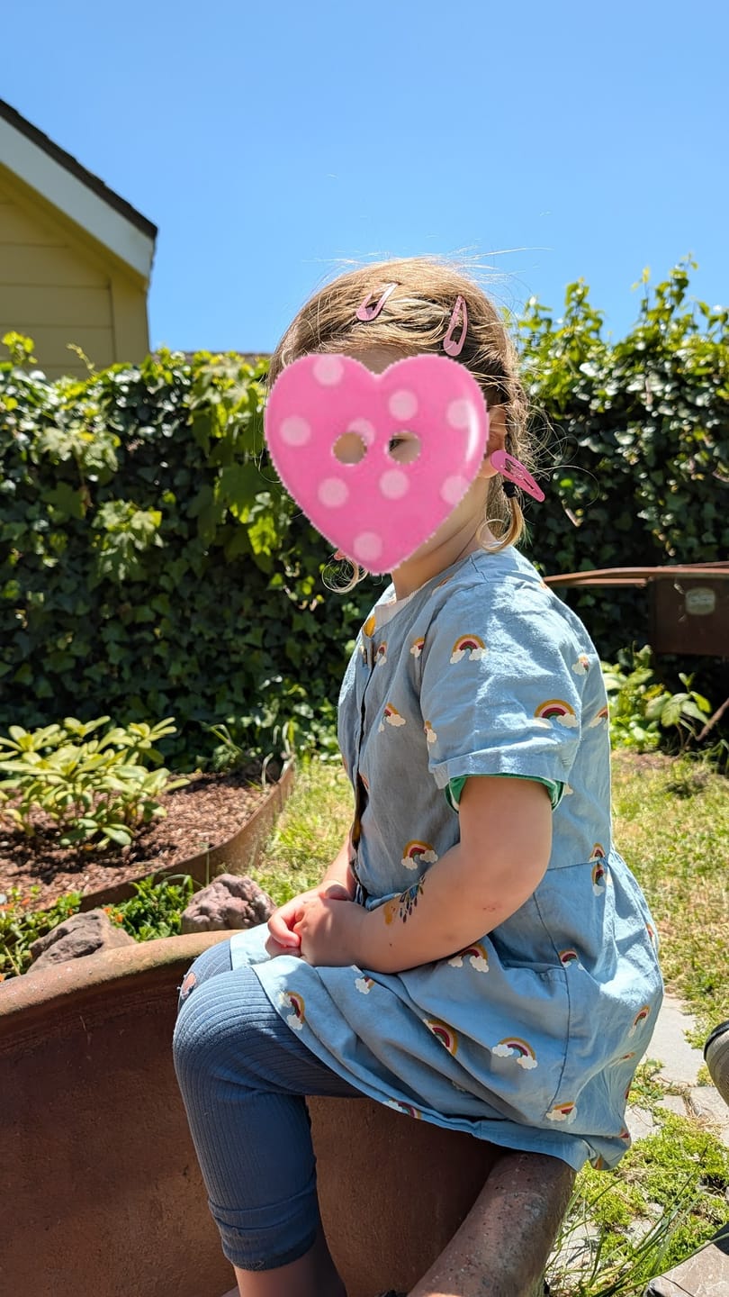 Customer photo review of Over the Rainbow Button Through Short Sleeve Dress