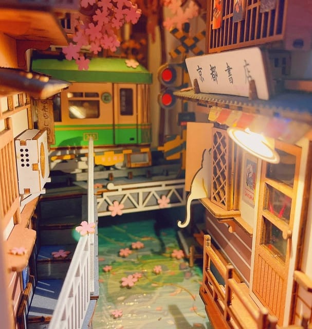 Customer photo review of DIY Book Nook kit - Sakura Densya