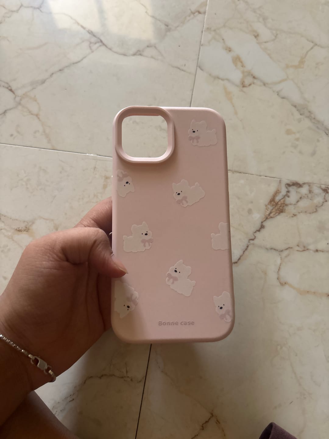 Customer photo review of Cute Dog Pattern Pastel Color Silicon iPhone Case for iPhone