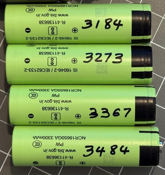 Customer photo review of Panasonic NCR18650GA 3450mAh 10A Battery