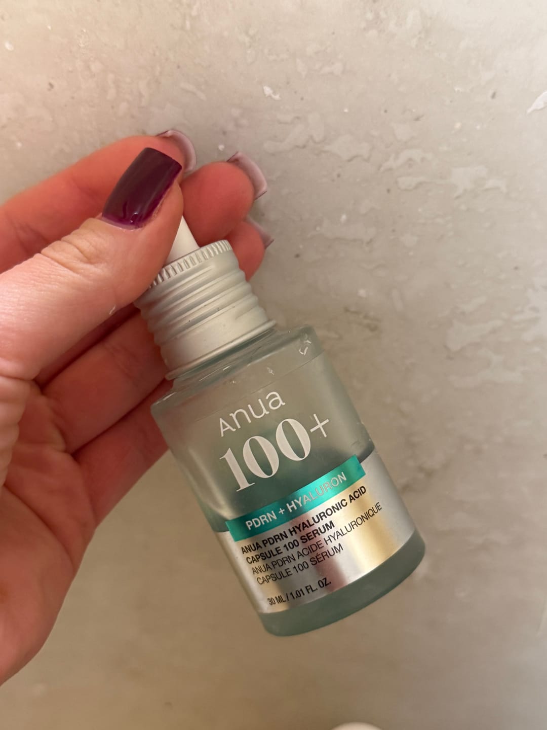 Customer photo review of Serums ar PDRN mirdzuma piešķiršanai ādai Anua PDRN Hyaluronic Acid Capsule 100 Serum