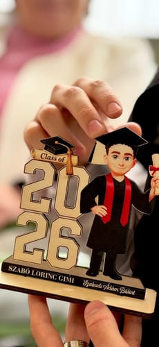 Customer photo review of Class Of 2026 2027 Senior - Personalized 2-Layered Wooden Plaque - Graduation Gift For Graduates, Daughter, Son