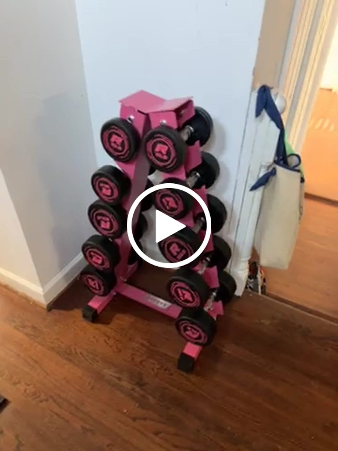 Customer video review of RitFit A-Frame Dumbbell Storage Rack Stand 5 Pairs