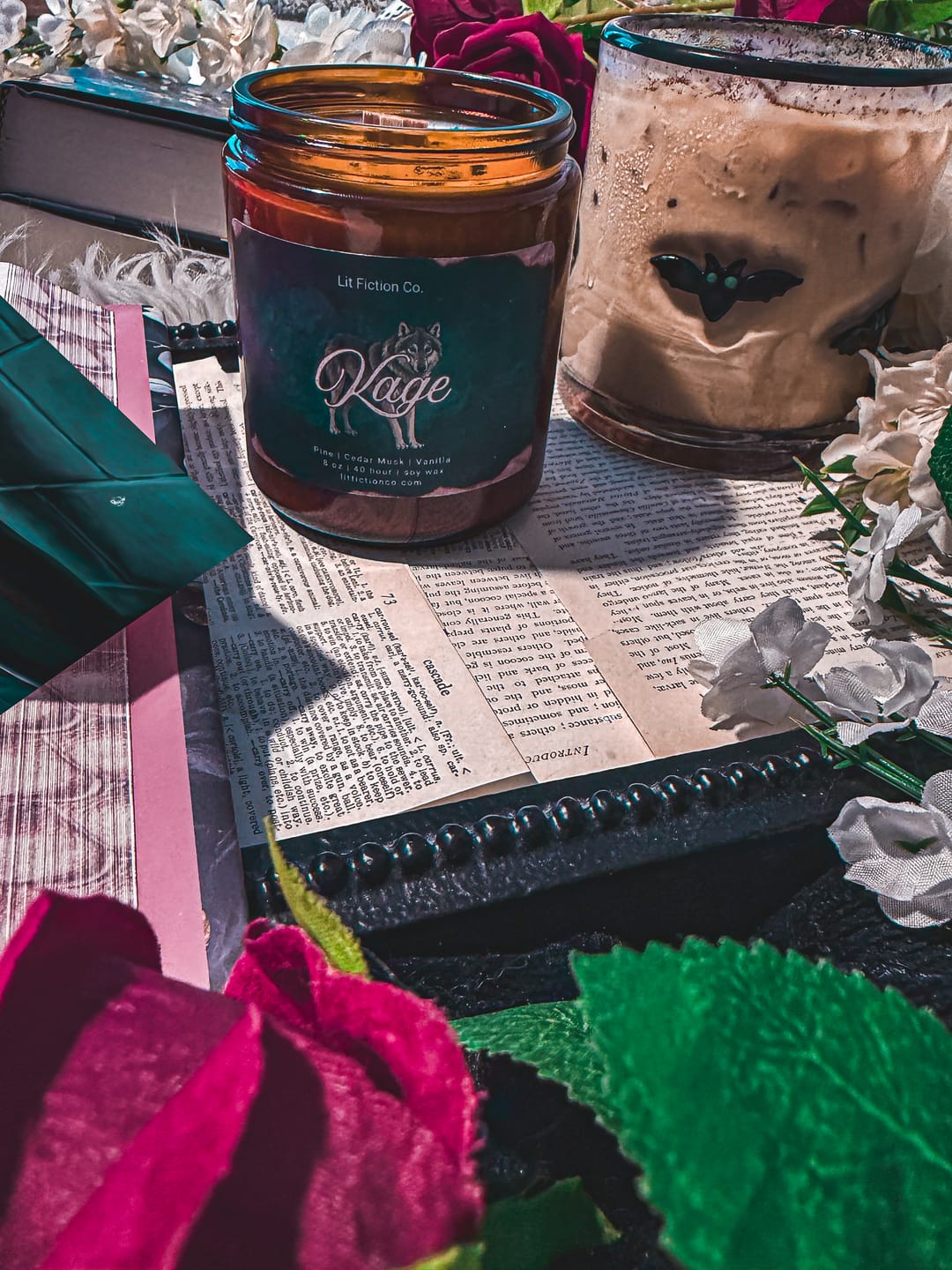 Customer photo review of Kage Tanaka | Bloodwing Academy | Briar Boleyn | Licensed Book Themed Candle
