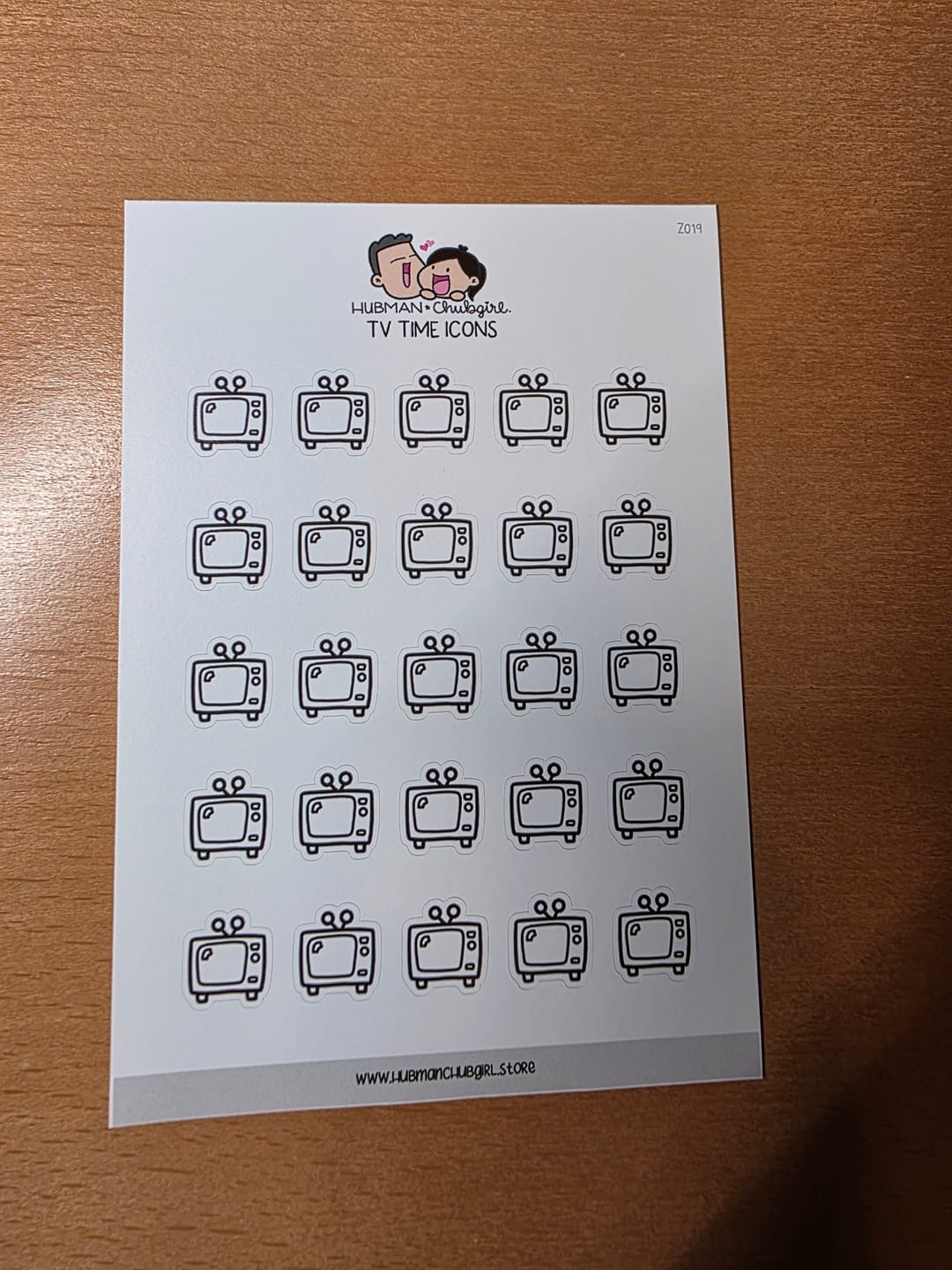 Customer photo review of TV Time Icons Planner Stickers