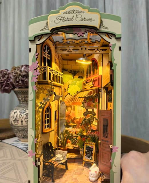 Customer photo review of DIY Book Nook kit - Floral Corner