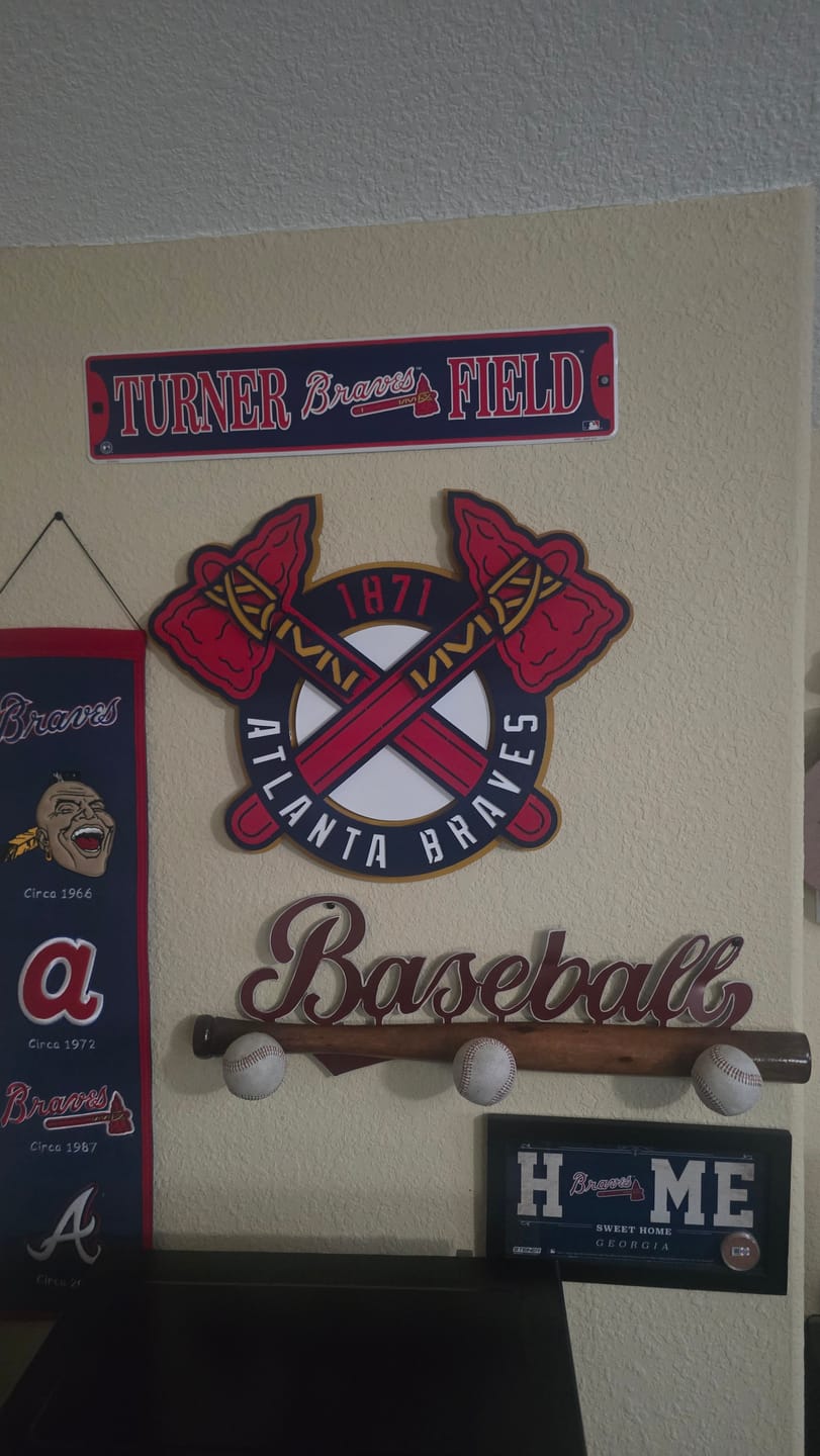 Customer photo review of Atlanta Braves 7 layer "1871" Cooperstown  3D Metal Wall Art