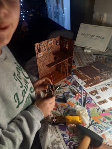 Customer photo review of DIY Book Nook Kit - Eternal Bookstore