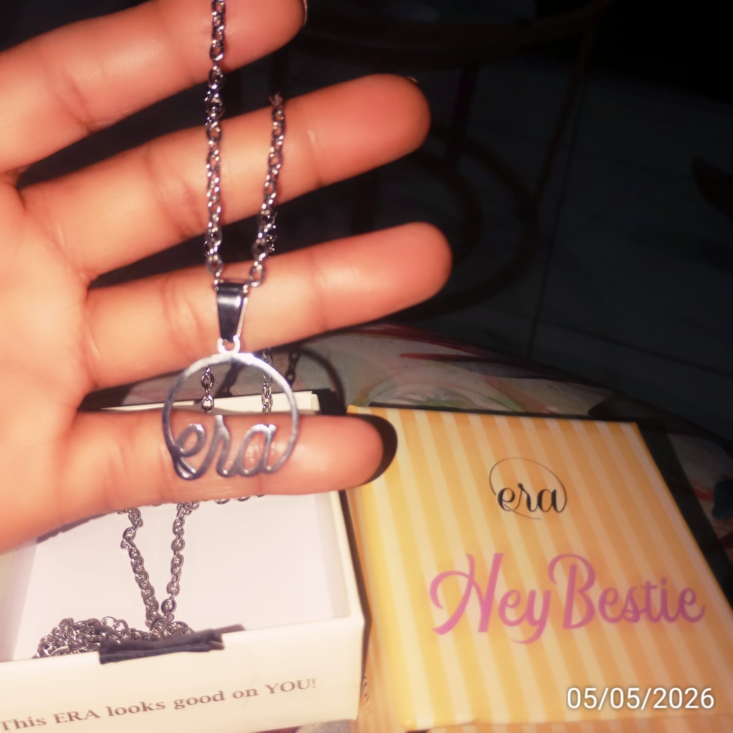 Customer photo review of Silver Era Necklace