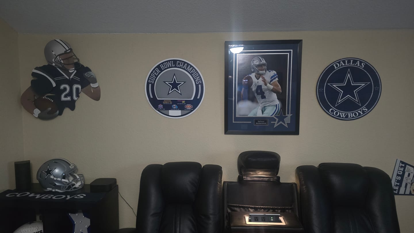 Customer photo review of Dallas Cowboys DYNASTY - Super Bowl Wins w/ Replaceable Icon Plate 3D Vintage Metal Wall Art