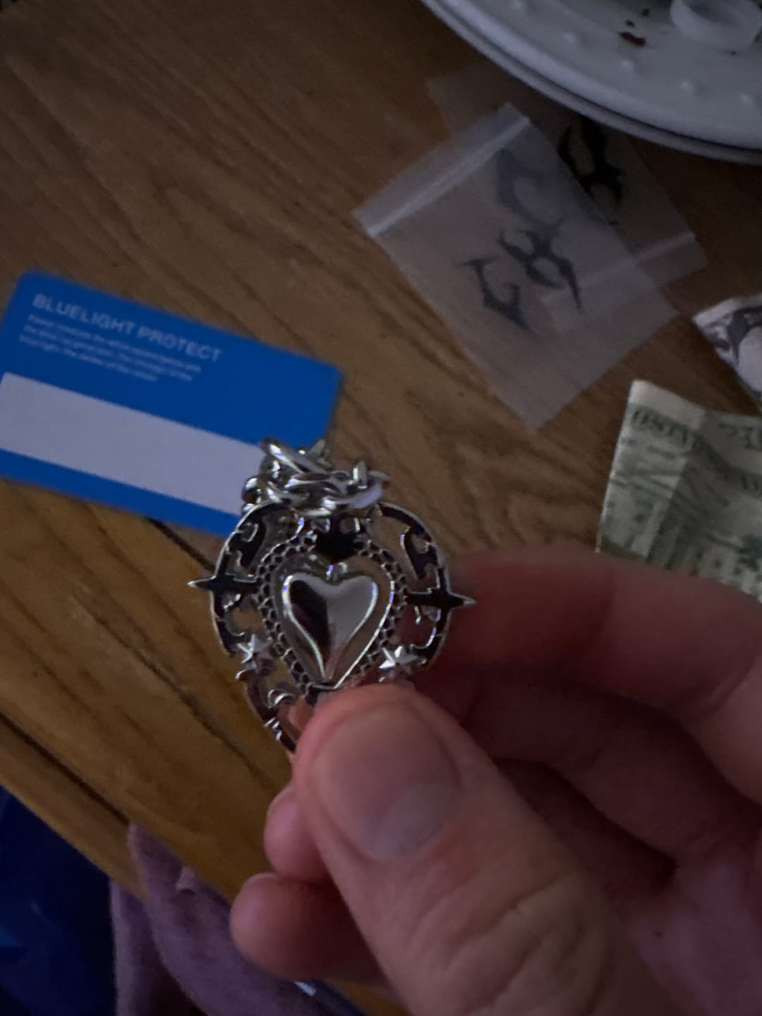 Customer photo review of ANTIQUE HEART PENDANT