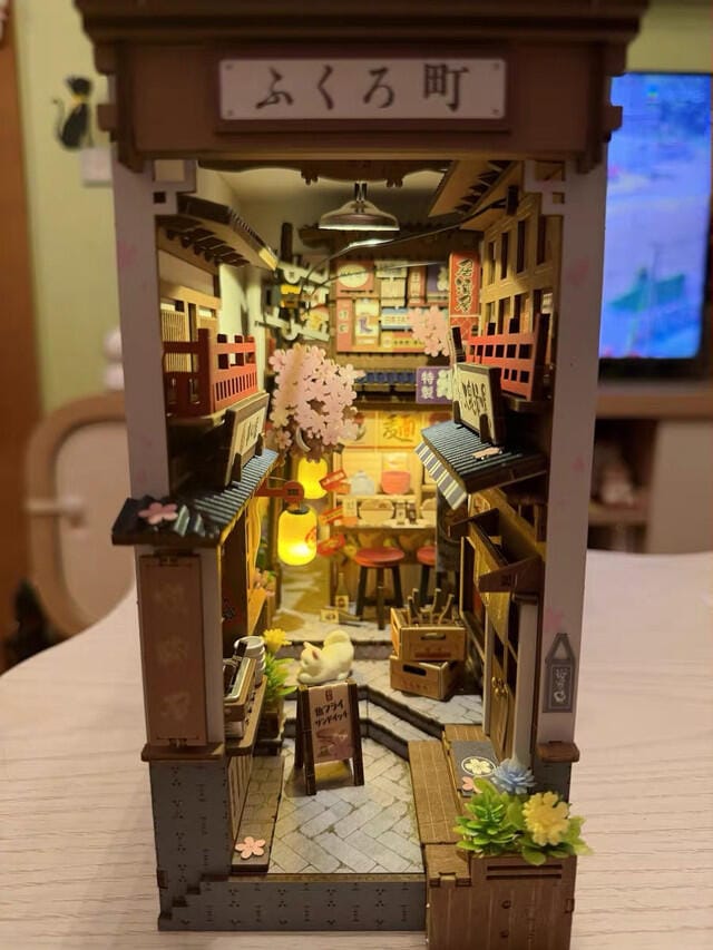 Customer photo review of DIY Book Nook kit - Sakura Wine Alley