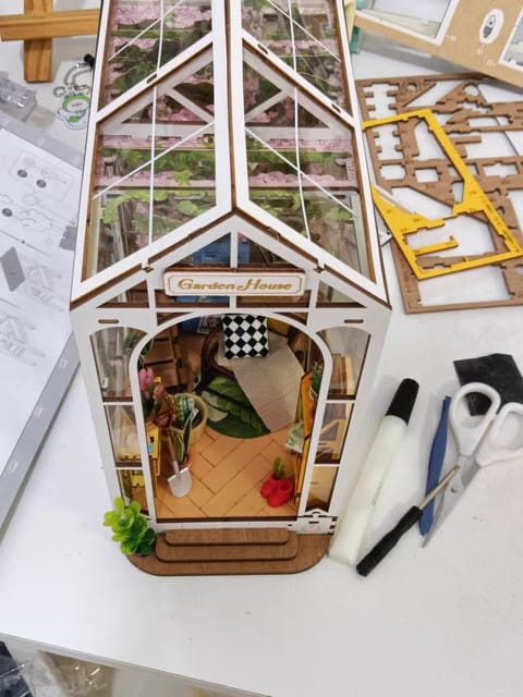 Customer photo review of DIY Book Nook kit - Greenhouse