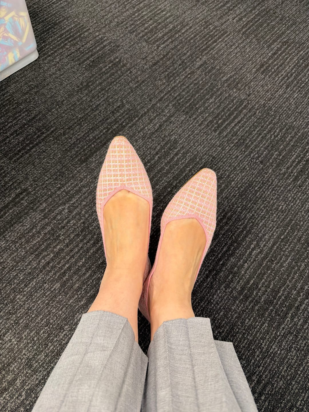 Customer photo review of WOOL FLATS｜Blush Pink Pointed-Toe V-Cut Wool Flats