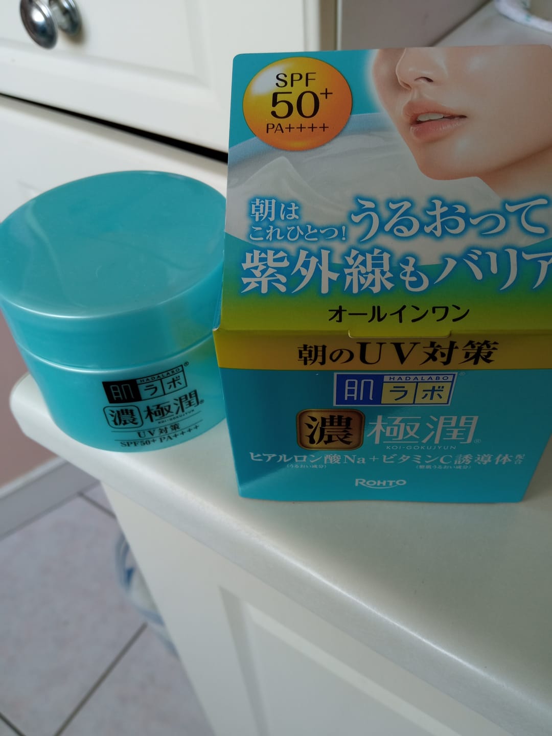 Customer photo review of Hada Labo UV Gel Cream SPF 50+ PA++++ 90g