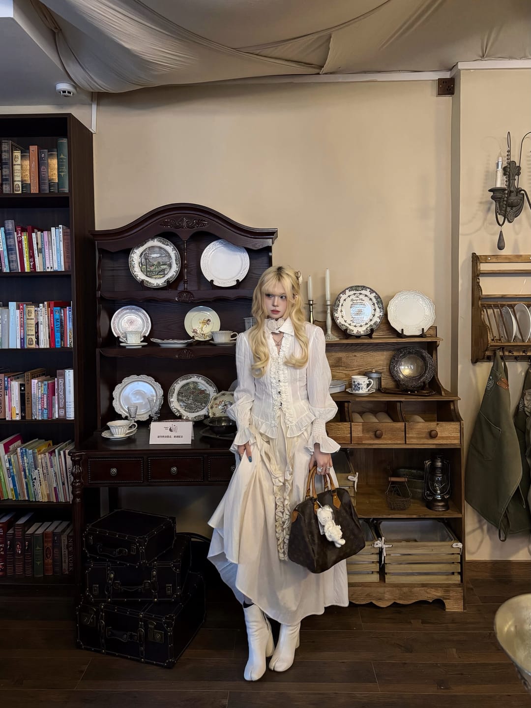Customer photo review of DOINDULGE Ruffled Structured Gothic Shirt