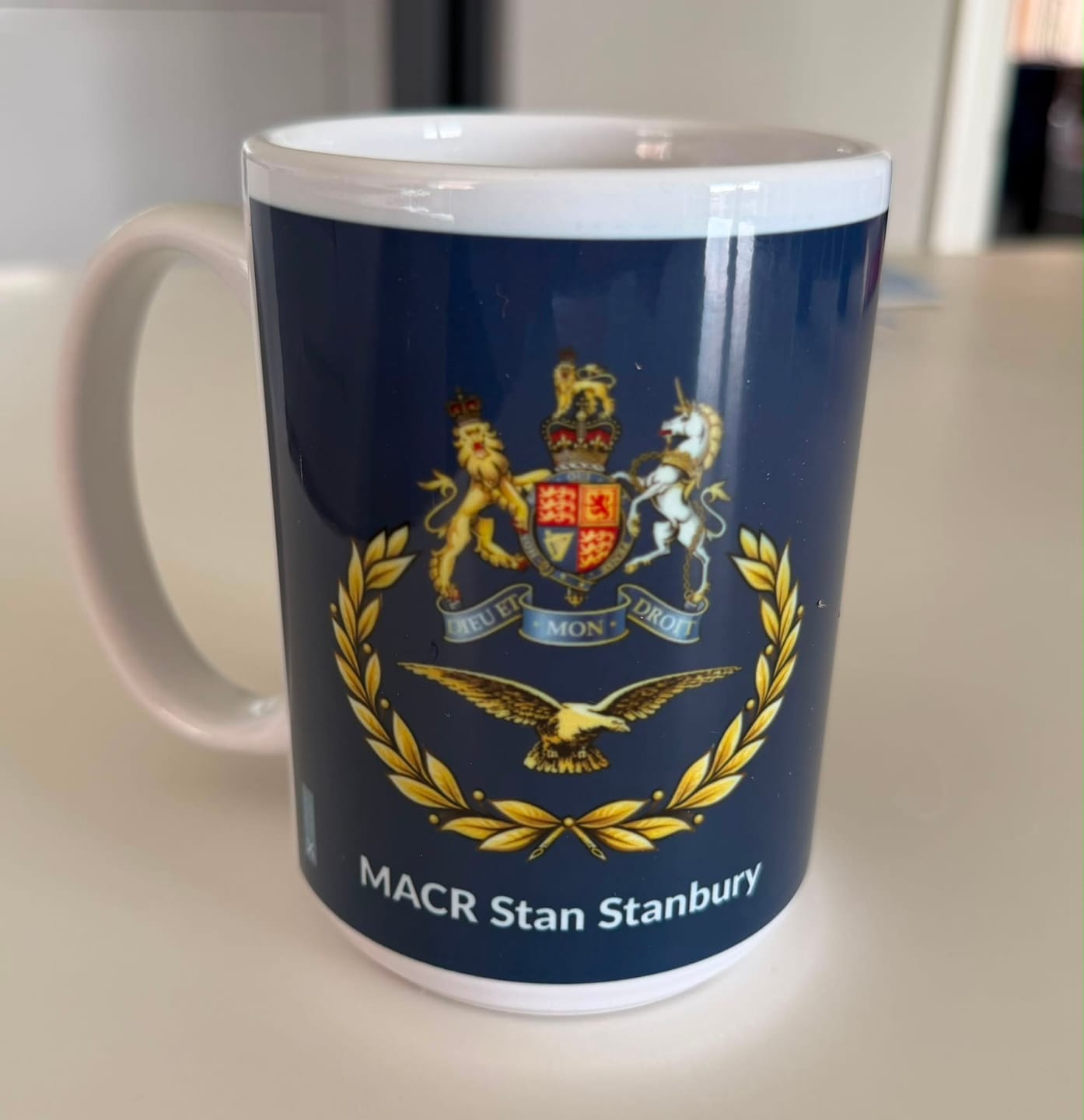 Customer photo review of Personalised RAF Ranks Mug