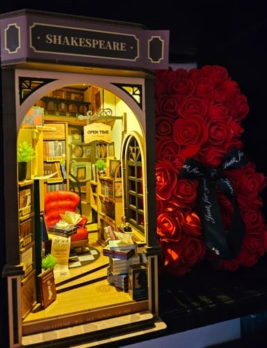 Customer photo review of DIY Book Nook kit - Bookstore