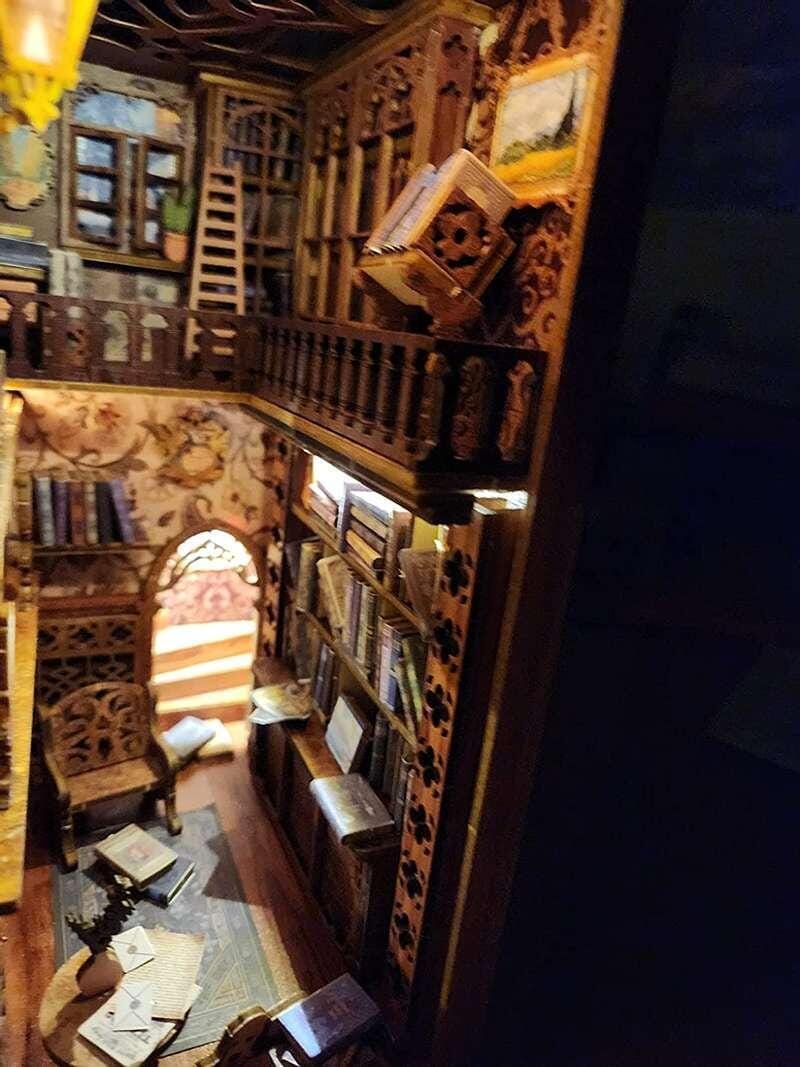 Customer photo review of DIY Book Nook Kit - Eternal Bookstore
