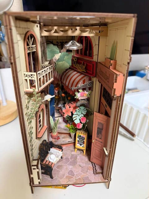 Customer photo review of DIY Book Nook kit - Floral Corner