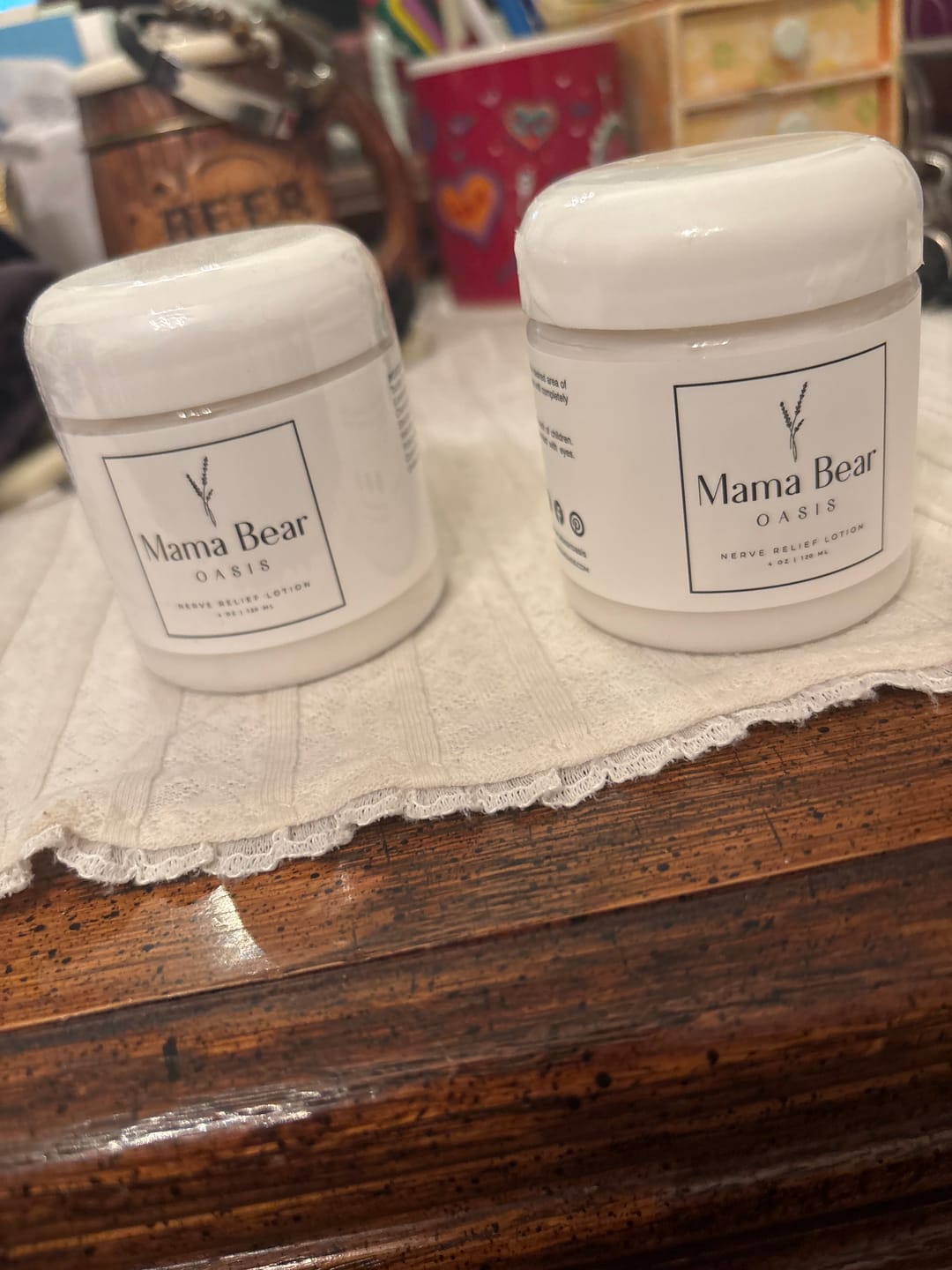 Customer photo review of Mama Bear Nerve Relief Lotion