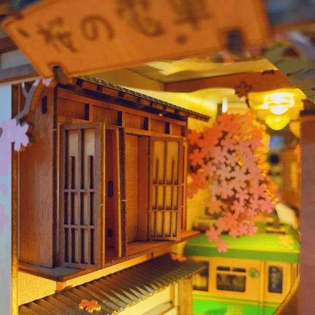 Customer photo review of DIY Book Nook kit - Sakura Densya