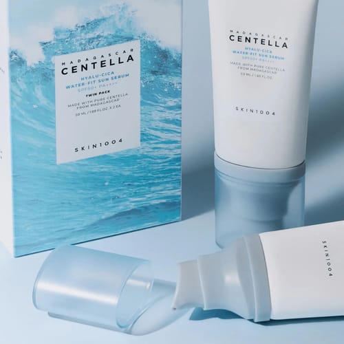 مراجعة بالصور من عميل لمنتج SKIN1004 Ampoule Sunscreen 50ml Madagascar Centella Hyalu-Cica Water-Fit SPF50+