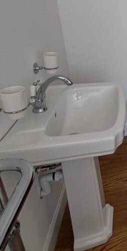 Customer photo review of Hudson Reed White Topaz With Lever Mono Basin Mixer - Chrome / White - BC305DL